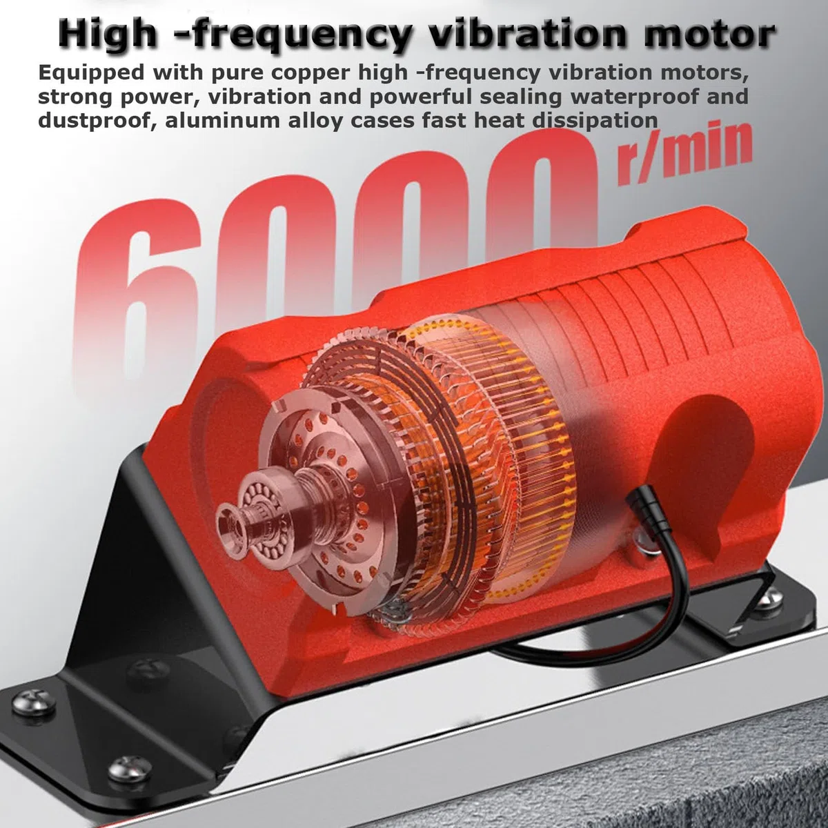 Herramienta De Acabado De Solera De Superficie De Hormigón De 59 ", Kit De Cuchilla De Regla De Nivelación Vibratoria De Cemento Con Batería De 6000 Rpm, Herramienta Eléctrica Inalámbri(Size:2Battery)