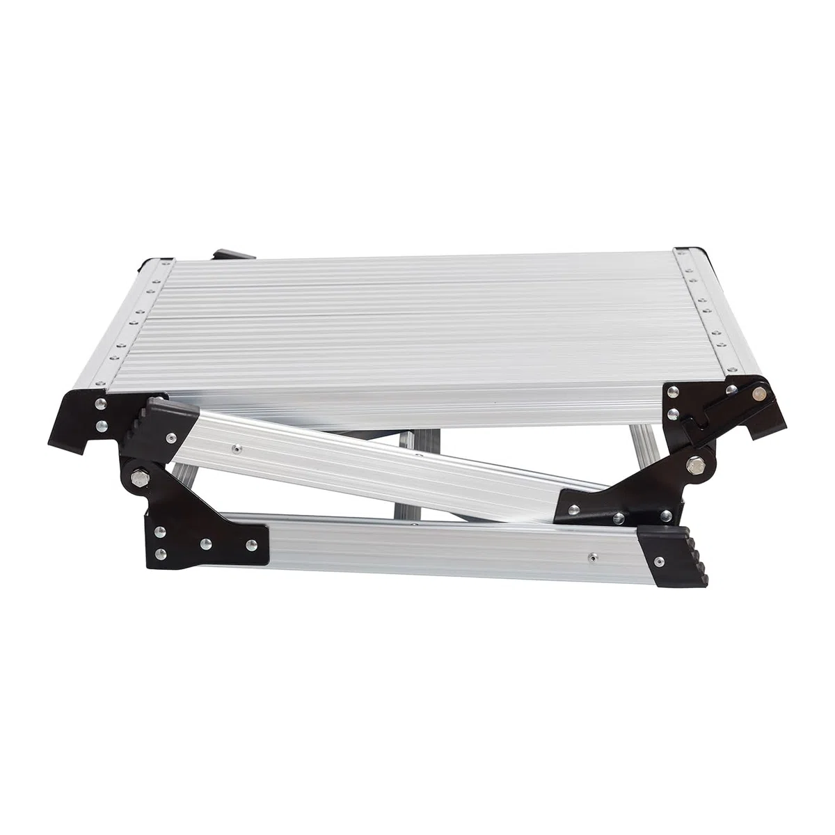 ProDec Puesto de trabajo de aluminio plegable cuadrado 600 mm x 600 mm y altura de 500 mm