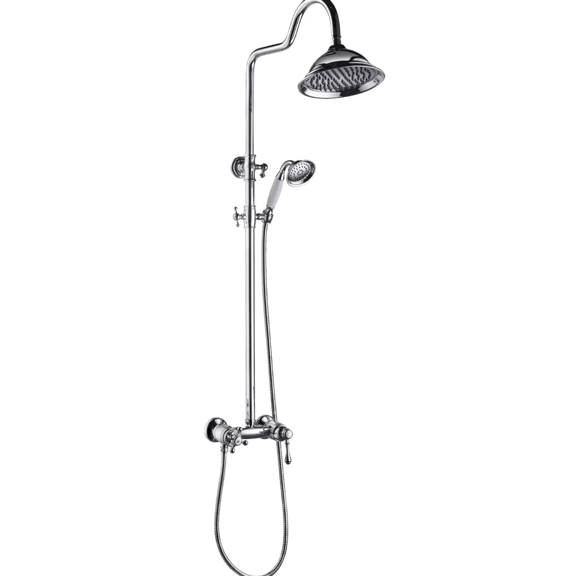 Essebagno Columna de ducha Leeds 2 retro cromada con mezclador mecánico