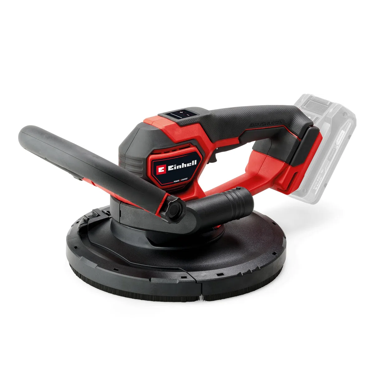 Einhell Professional Lijadora de construcción en seco con batería TP-DWS 18-225 Li BL Solo (18 V, sin escobillas, incl. 6 papeles de lijas de Ø 225 mm y 1 correa de rejilla, sin batería)