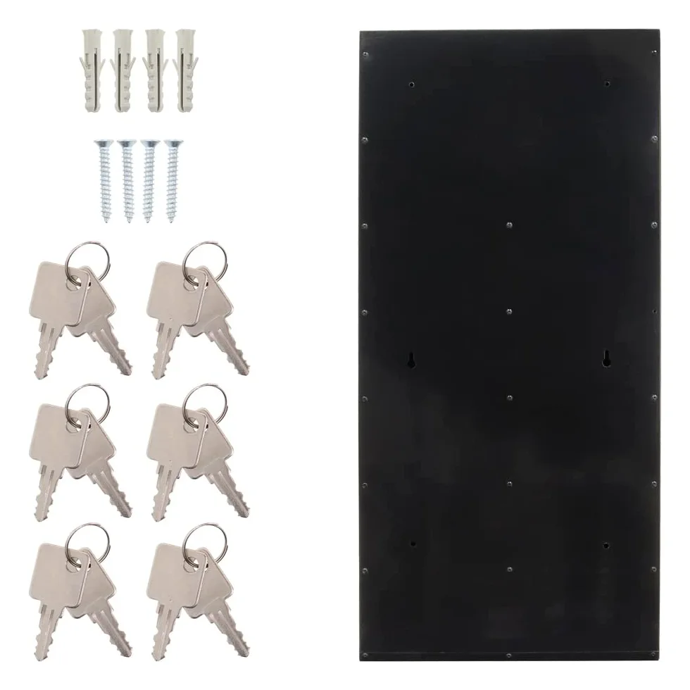 Buzón Depot 6 de Rottner, de 6 módulos, Color Plata / Negro, Ideal para comunidades o para exterior (en una zona protegida), acero, Cerradura de cilindro, Tarjetero para cada módulo