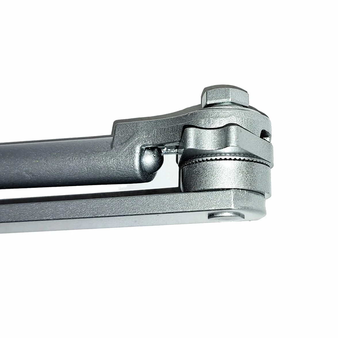 CISA Serie 604 - Cierrapuertas con cremallera con parada 16047103097 - Cierrapuertas con velocidad de cierre ajustable - Acabado gris aluminio - Para puertas máx. 80 kg