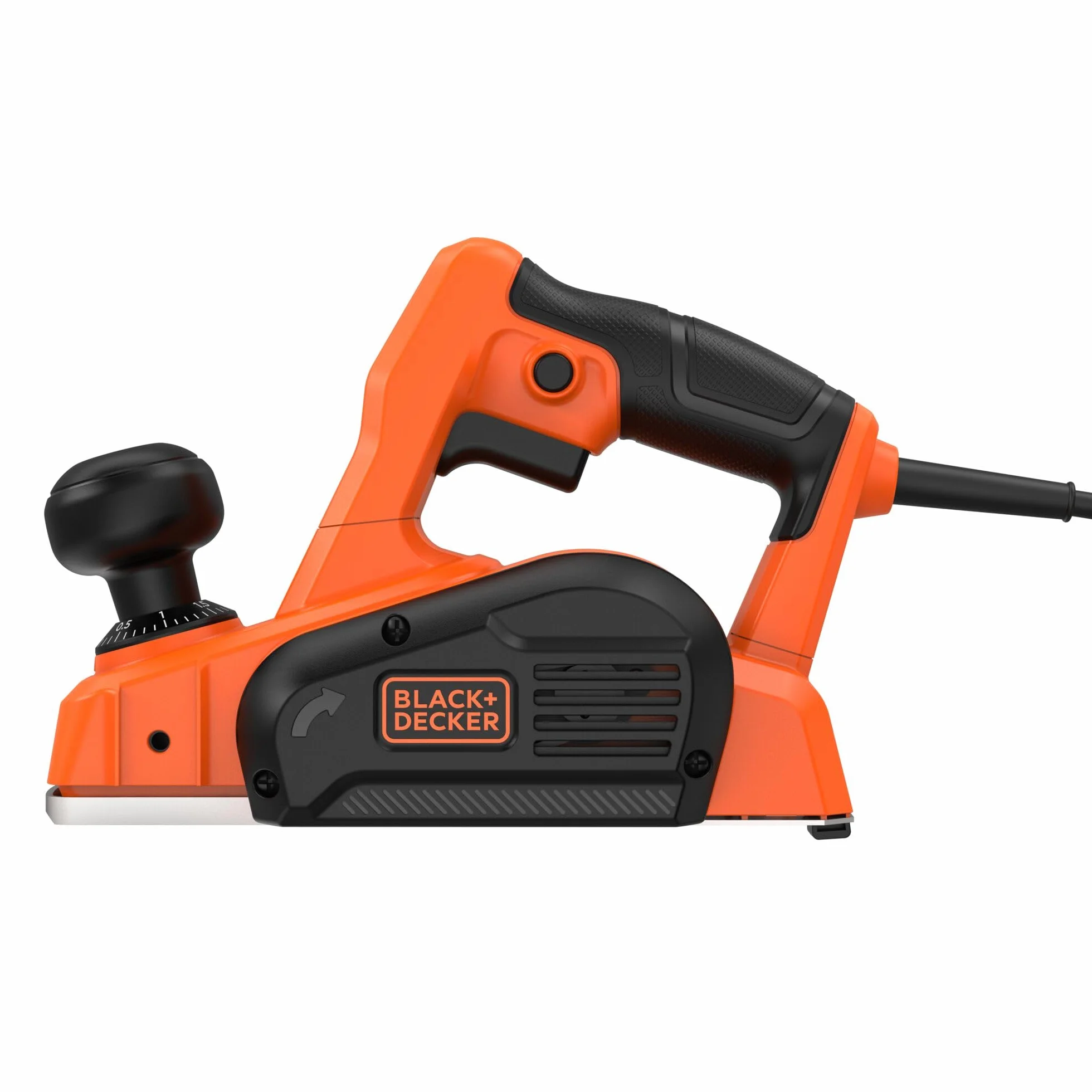 BLACK+DECKER BEW712-QS Cepillo Eléctrico, Potencia de 710 W, Ancho de Corte 82 mm, Profundidad de Corte de 2 mm, Bolsa Recolectora y Adaptador de Aspiración