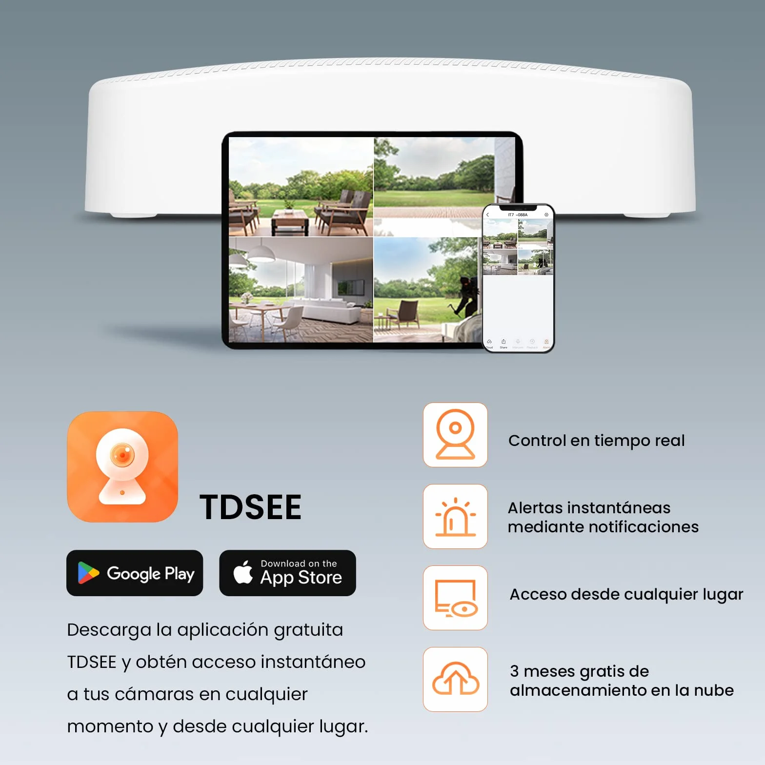 Tenda NVR-1080P 8 Canales Video Grabador de Vigilancia para Seguridad Hogar, H.265+, 10 TB de Capacidad, Soporte 8MP/5MP /4MP/1080P /720P HD，Acceso Remoto, N3L-8H (Disco Duro No Incluido)