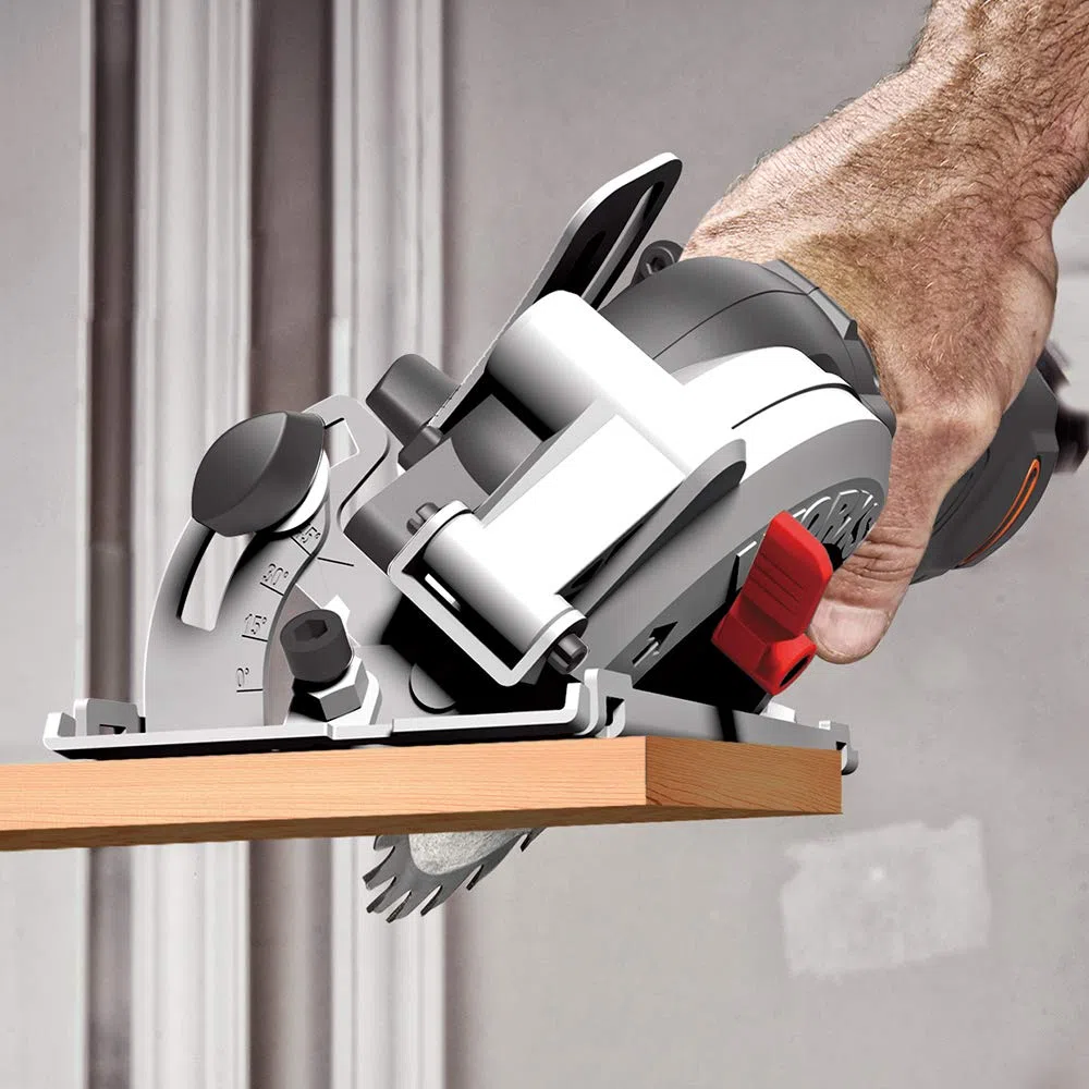 WORX Sierra circular WORXSaw XL 500W | WX439 | Disco de 1200mm | Sistema de aspiración integrado | Rápido ajuste de profundidad | Cambio de disco sencillo | Para todo tipo de materiales