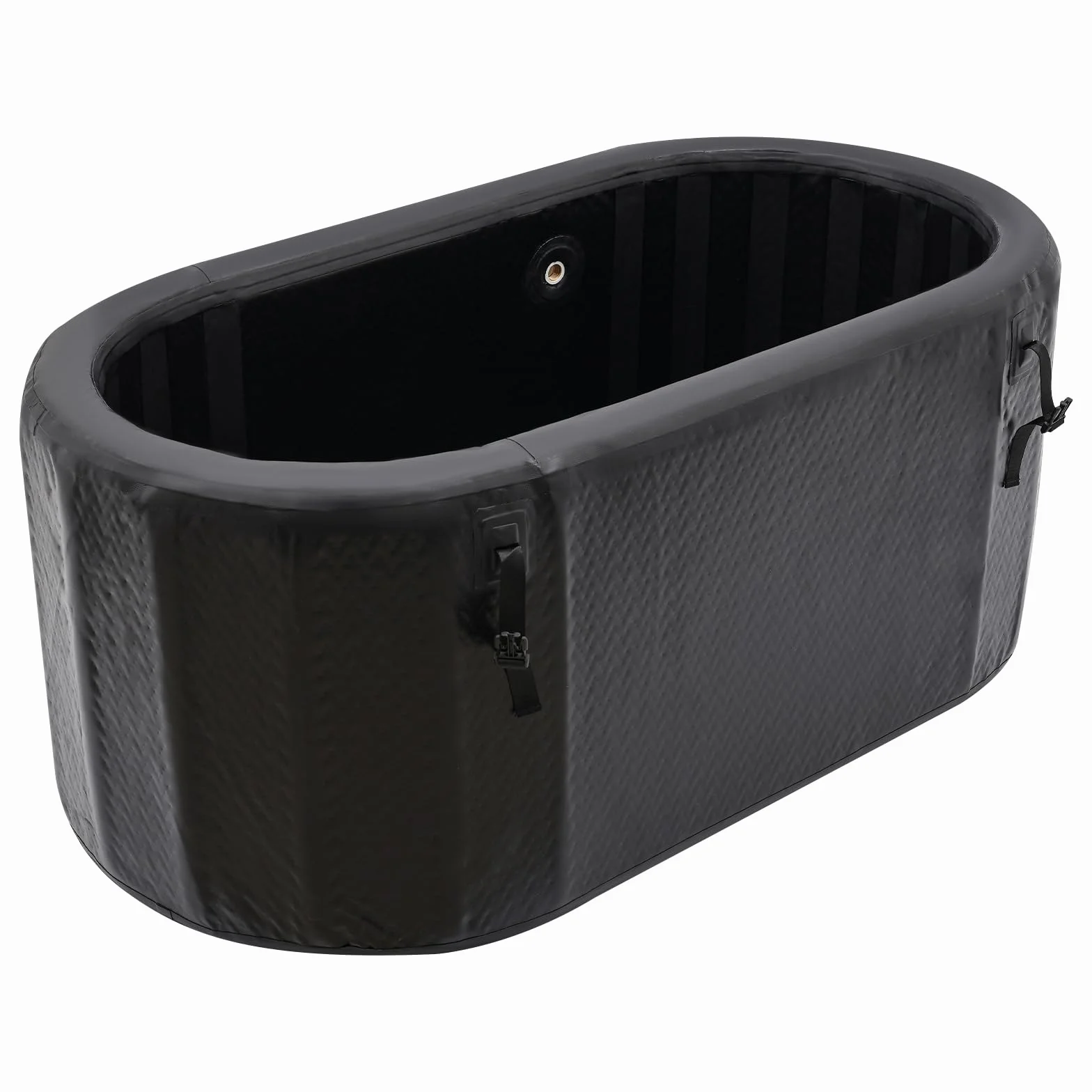 Bañera de hielo 370L con tapa, bañera de baño de hielo profesional para adultos, bañera plegable, bomba de aire y bolsa de transporte, baño de agua fría para deportistas, recuperación muscular, 150 x