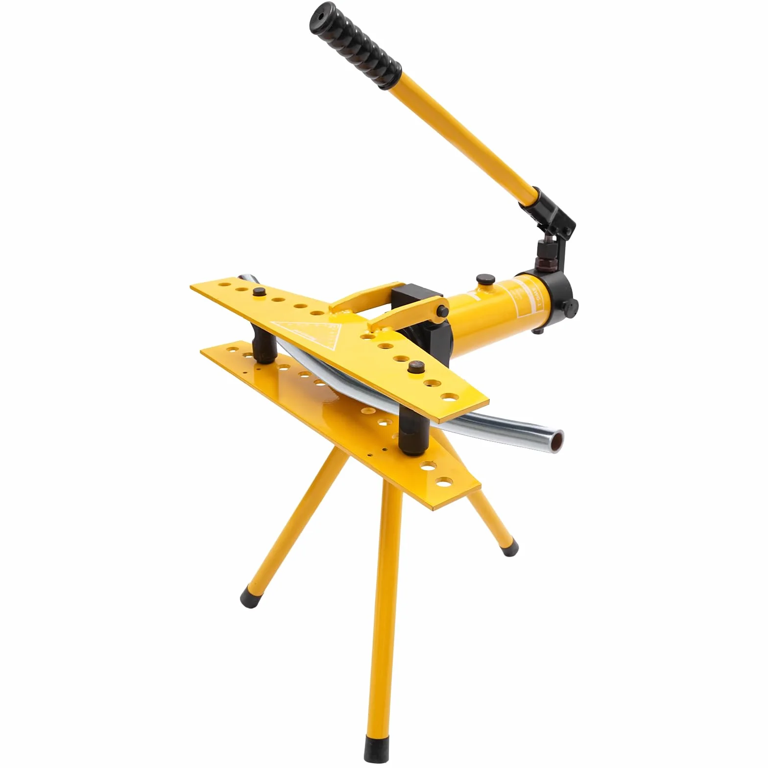 Dobladora de tubos hidráulica manual, kit de doblado manual de tubos, 10T fuerza de flexión, incluye 6 moldes y accesorios para construcción, química, fontanería