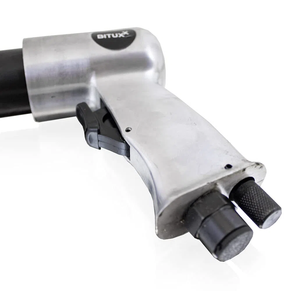 Bituxx Pistola de agujas de aire comprimido, eliminador de óxido, 4000 rpm, 1 cabezal de aguja con 19 agujas de 3 mm de diámetro