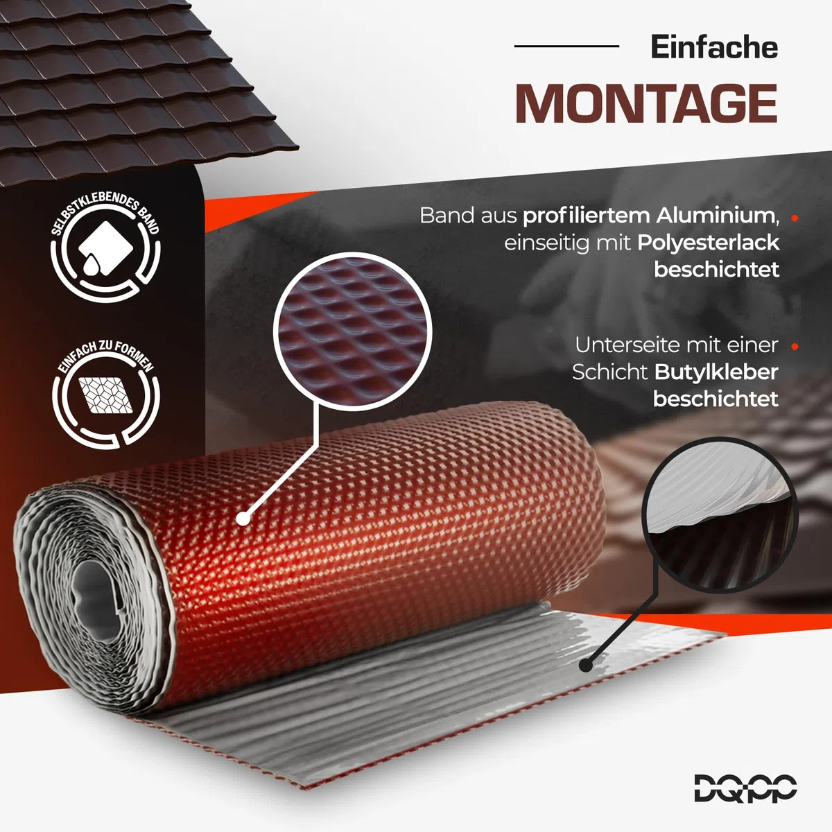 Cinta de 5 m para techo 3D Flashband Butyband Color marrón