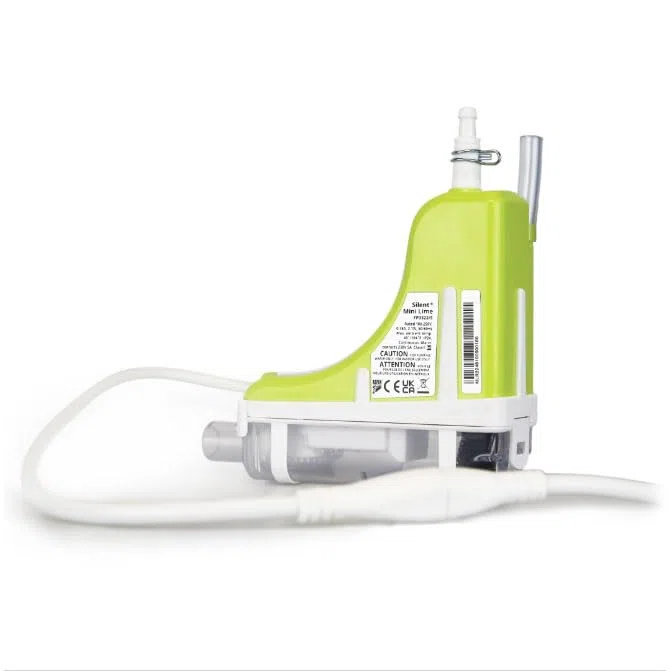 ASPEN Silent + Mini Lime Bomba de desagüe de condensación con canaleta en ángulo para aire acondicionado de pared / 5.ª generación (Paquete de repuesto (OEM) SIN CONDUCCIÓN)
