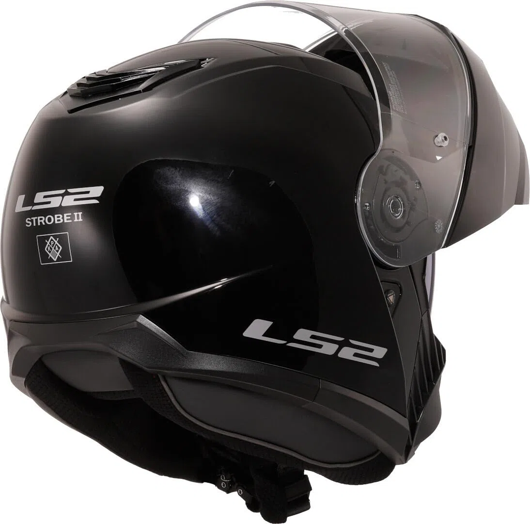 LS2, Casco Moto Modular STROBE II Gloss Black, L