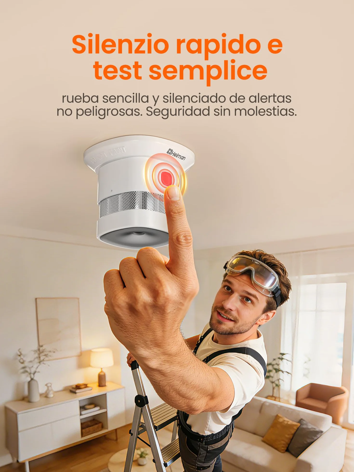 Heiman Smart HS1SA-E Plus - Detector de humo (3 unidades)