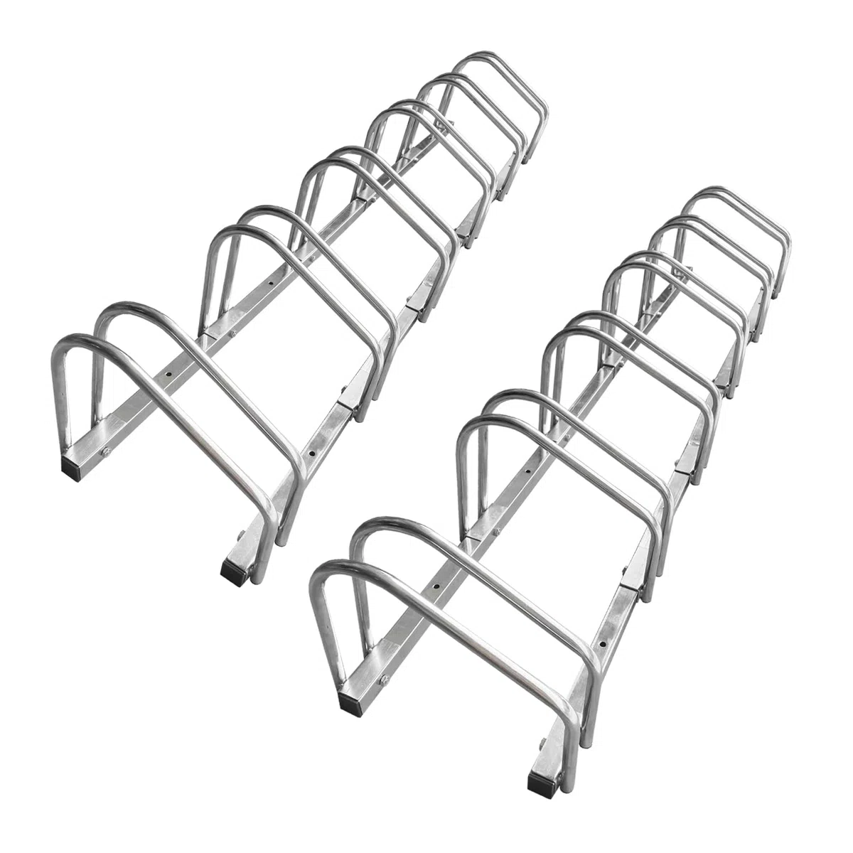 ADO - Rack – Aparcamiento para estacionar 6 Bicicletas en Suelo o Pared | Soporte para aparcar la bicicleta en acero galvanizado (12 bicicletas)