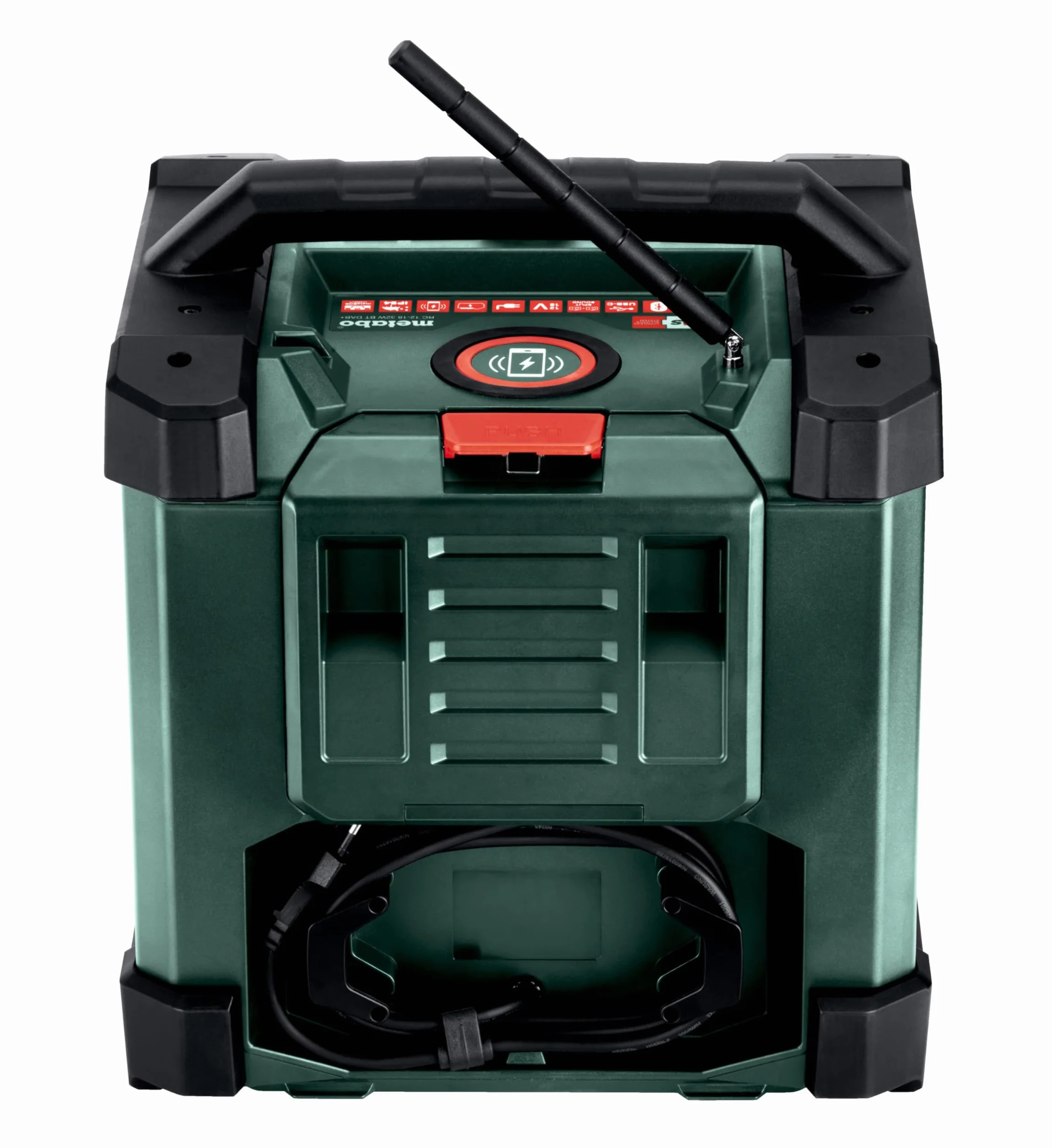 Metabo Radio de construcción con batería RC 12-18 32 W BT Dab+, 18 V, con Bluetooth y AUX, Clase de protección IP 54, Radio 600779850