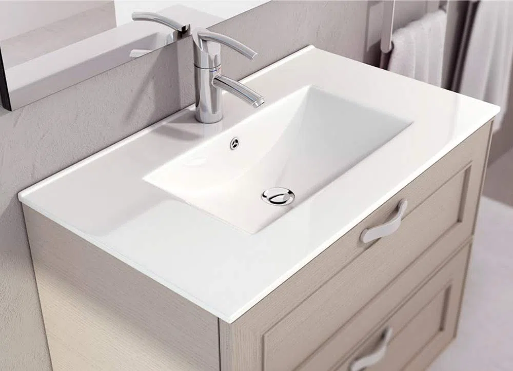 Lavabo Encajado Cerámica 1 Seno 101x46