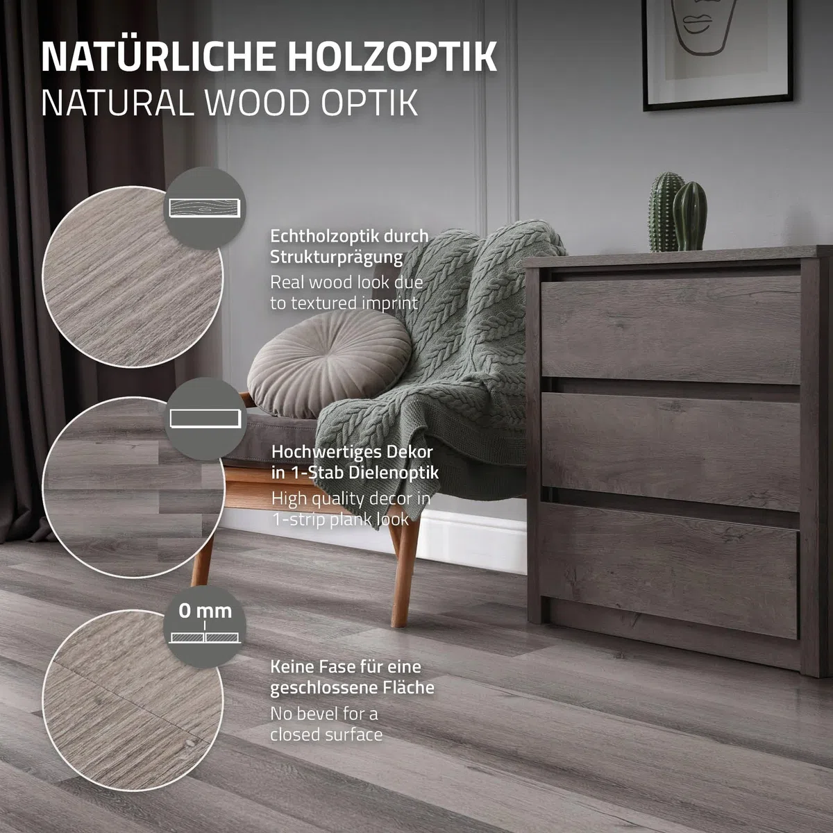 ML-Design Suelo Vinílico Adhesivo de PVC 11,15 m² Color Pino Gris Grosor 2mm Planchas de Vinilo Autoadhesivas 91,5x15,3cm 80x Láminas Aspecto Madera Antideslizante Impermeable Fácil Instalación