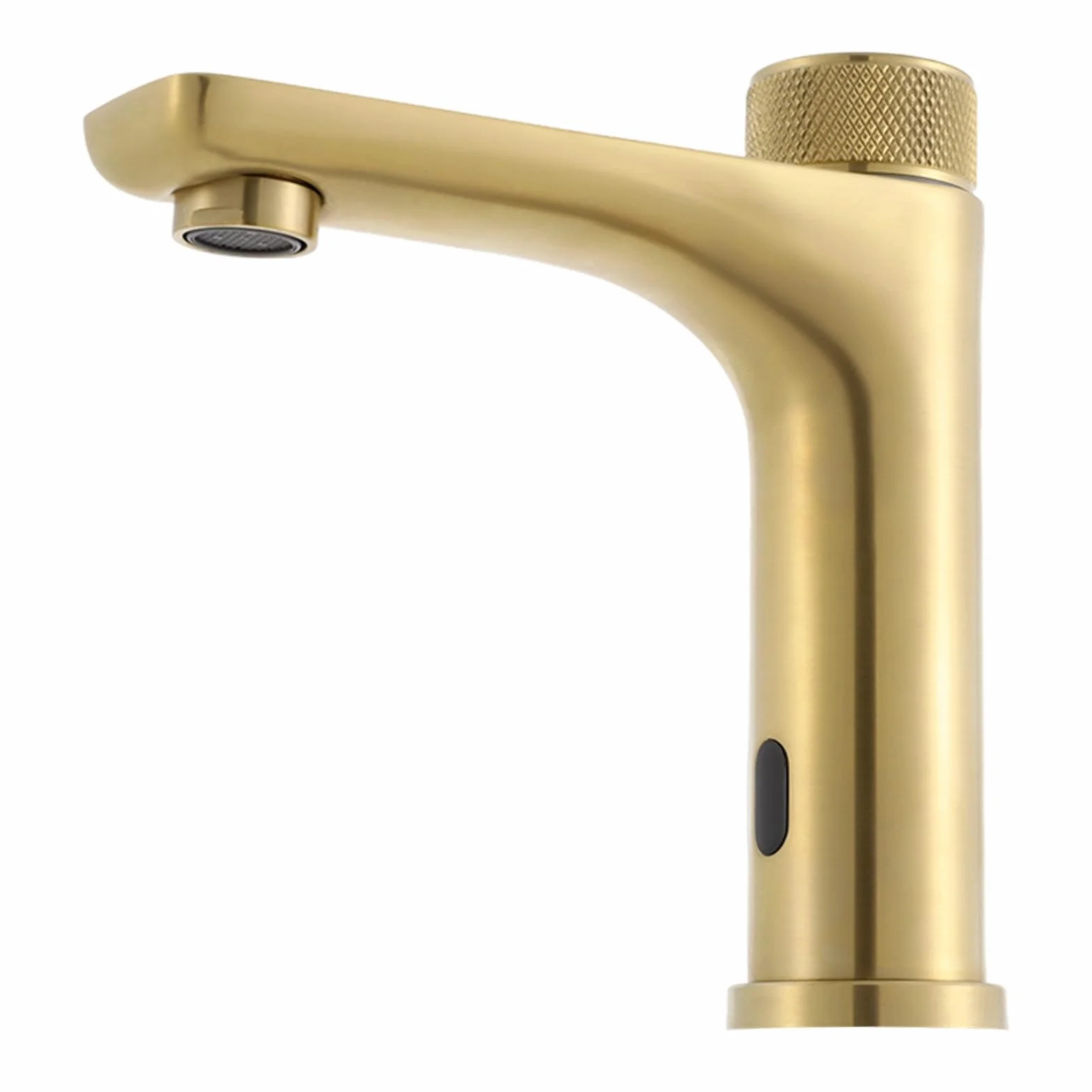 Grifo de baño con sensor, automático sin contacto, grifo de lavabo para lavabo, baño, cocina, lavabo de mano (dorado)