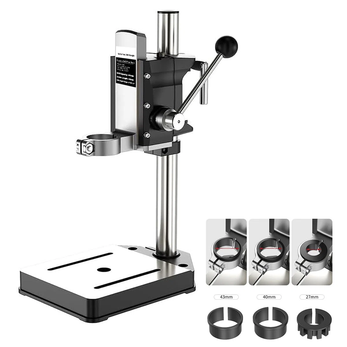 Soporte De Prensa De Taladro Manual,Banco De Trabajo De Prensa De Taladro De Mesa,Soporte De Perforación Ajustable,Soporte De Mesa Eléctrico,Herramienta De Reparación Con Base De Aleación Aluminio