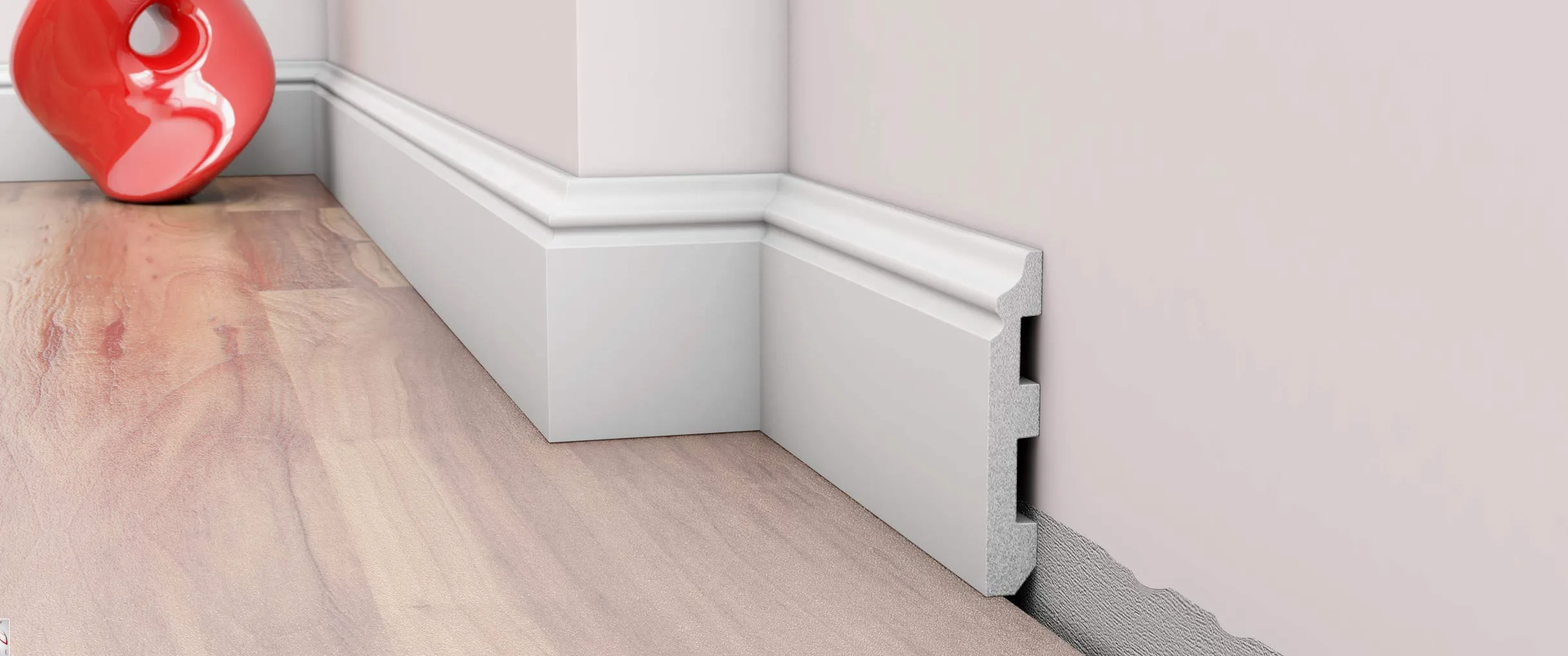 10 unidades / 20 metros rodapiés rodapiés – blanco – material duro – decoración – pared – suelo – techo (DP5)