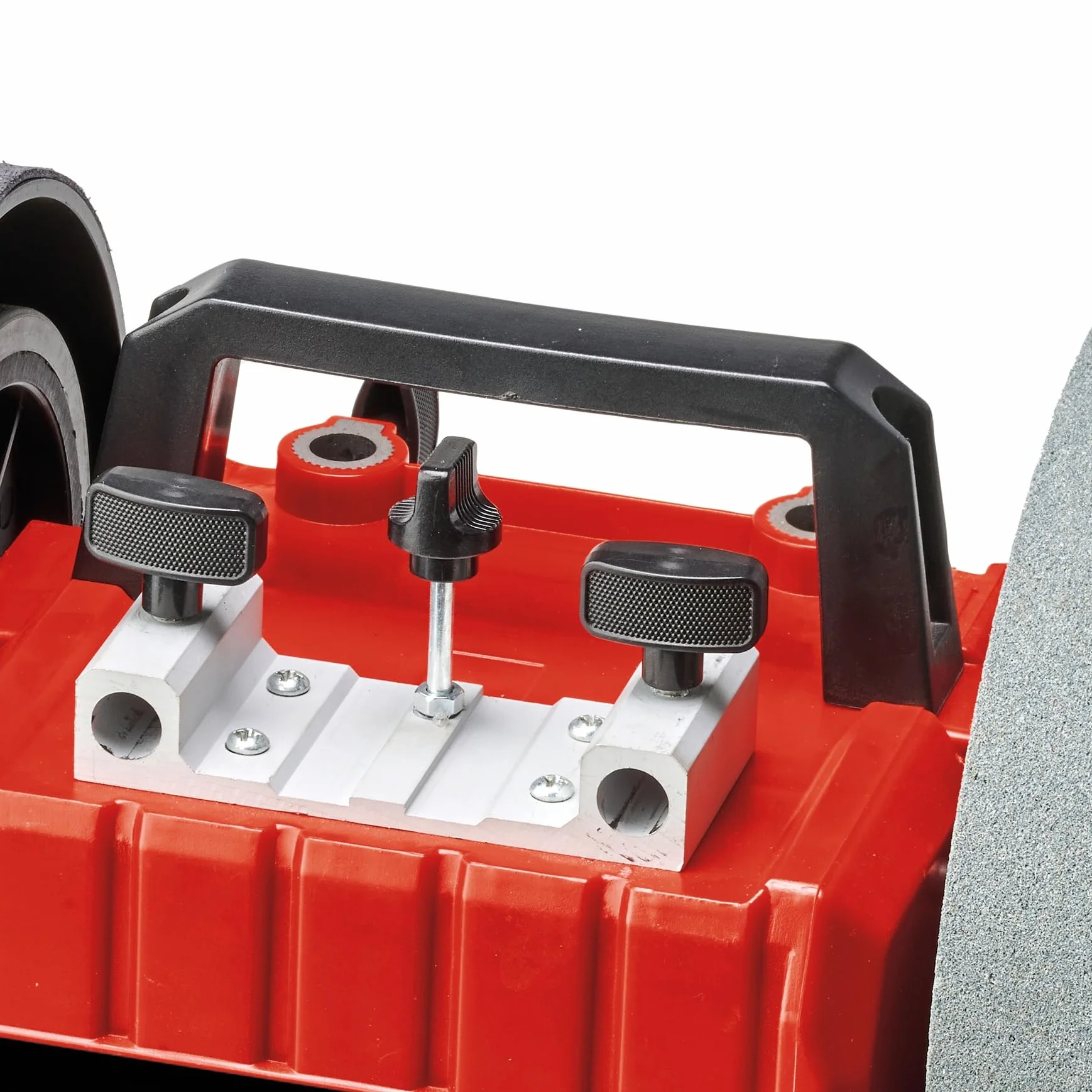 Einhell Lijadora en húmedo - TC-WG 200-125 W, tanque de agua, piedra de amolar, medidor de ángulo, plantilla universal, compuesto de amolar, muela de cuero, muela de amolar en húmedo