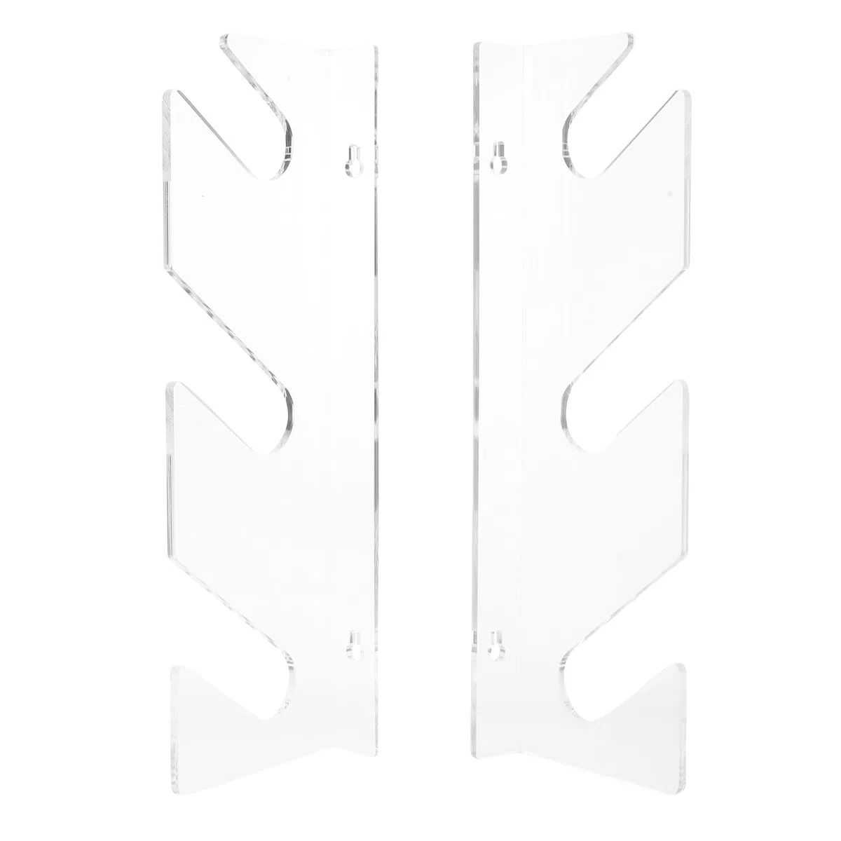 Mikinona Estante de Pared Horizontal para Tablas de esquí (1 par) - Estante Organizador de Almacenamiento de patinetas de 3 Niveles Transparente para Pared, Ideal para Entrada y Sala de recreación