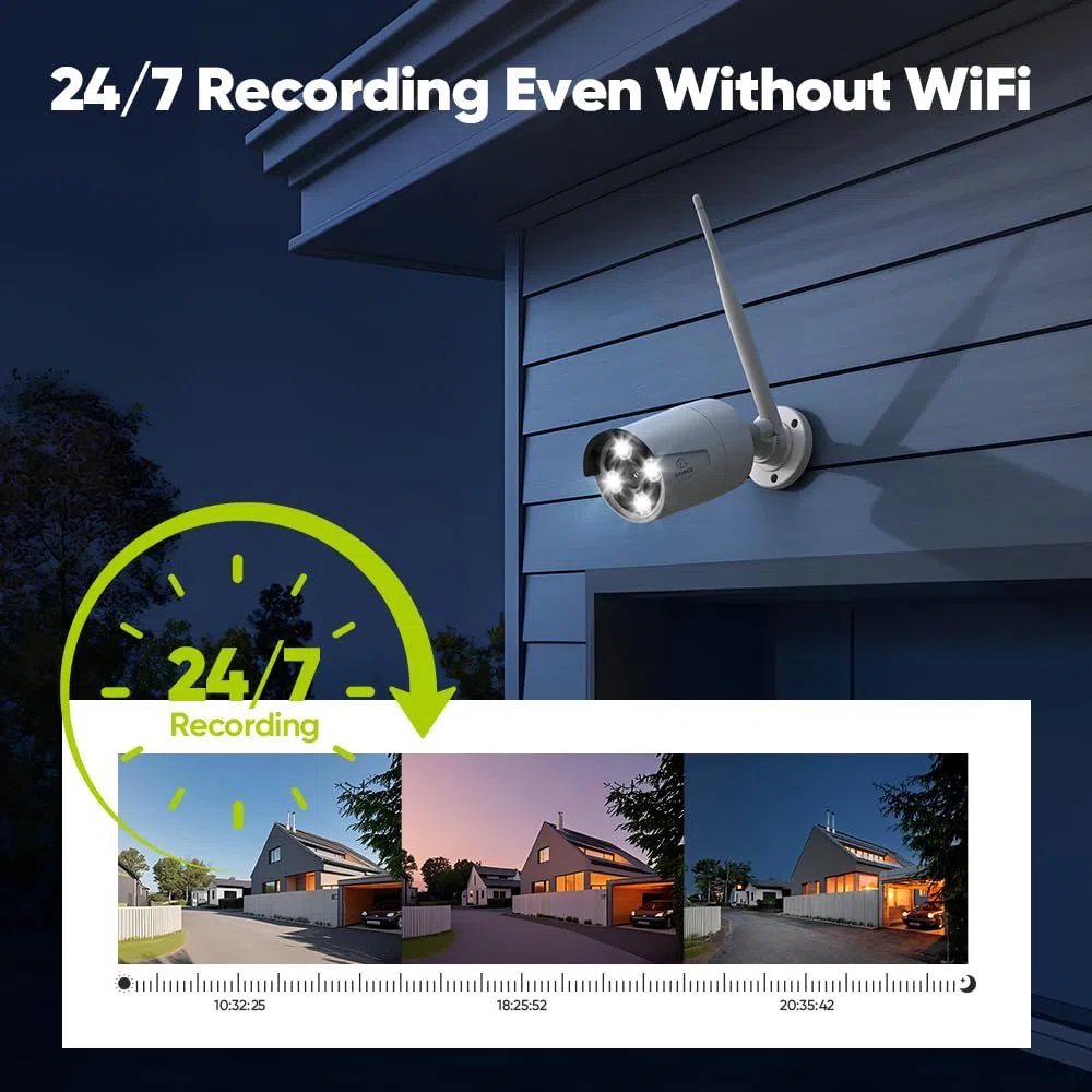 SANNCE 8CH 5MP Super HD sistema de seguridad cámara inalámbrica NVR WiFi H.264+ 8 cámara WiFi 3MP vigilancia exterior detección de movimiento acceso remoto por la aplicación HDD 2TB