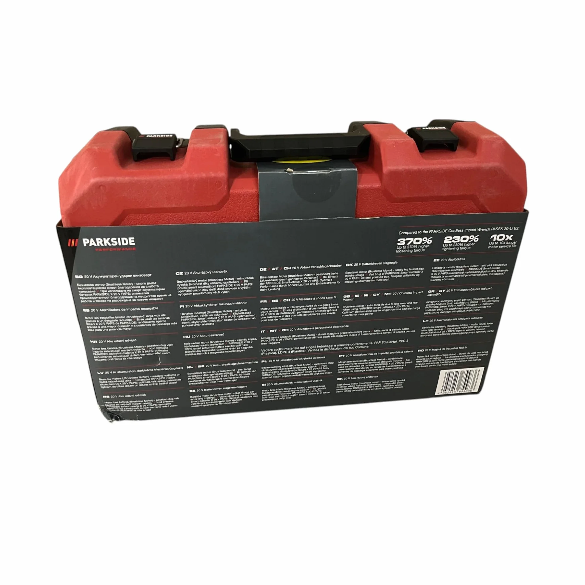 Llave de impacto inalámbrica PARKSIDE PERFORMANCE PASSP 20- Li X20V, máx. 1898 Nm, hasta M33, 1/2"(en maletín de transporte, sin batería ni cargador)