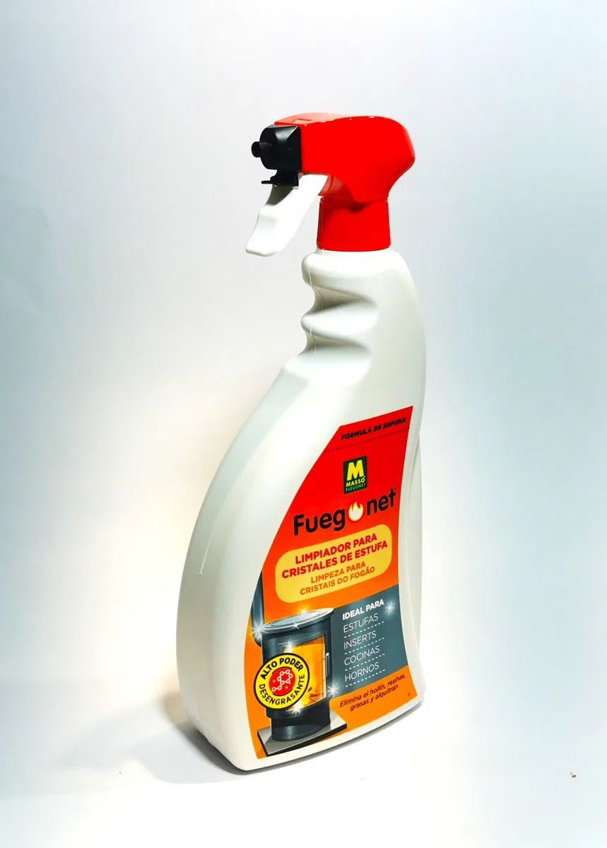 Limpia cristales estufas chimeneas hornos en pulverizador 2 Litros (2x1L). Limpia cristales de estufas y chimeneas de rapido efecto.
