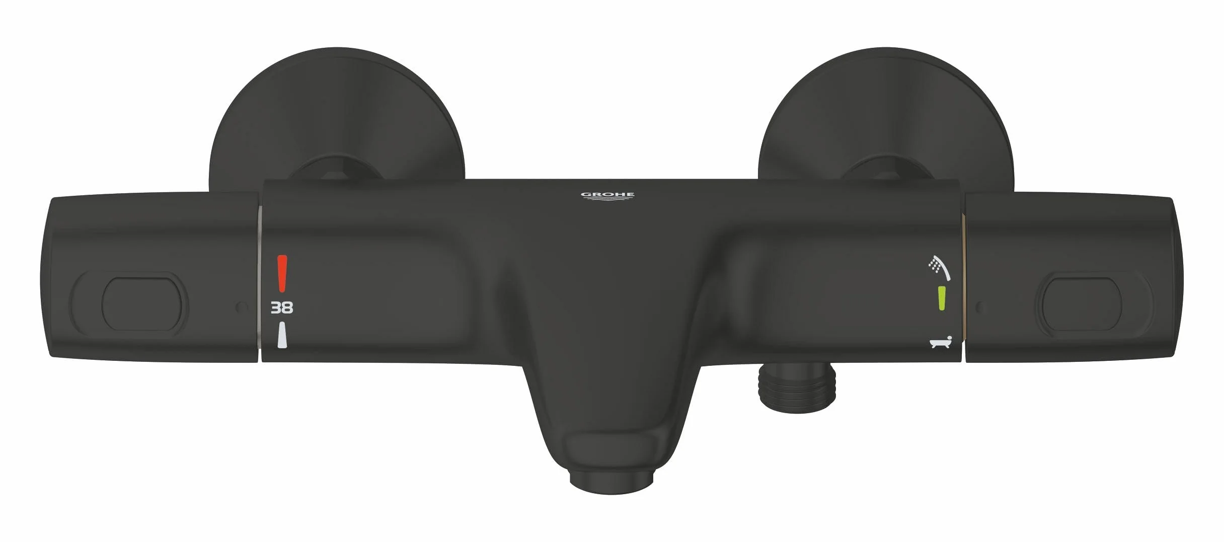 GROHE 1022162432 Precision Trend THM Bath Exp - Grifo termostático para bañera (1/2", color negro mate)