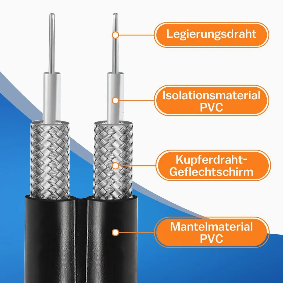 Cable calefactor antiheladas de 18 m con termostato e indicador de temperatura, 230 V, 16 W/M para tuberías de agua, resistente al agua, cable calefactor para tuberías