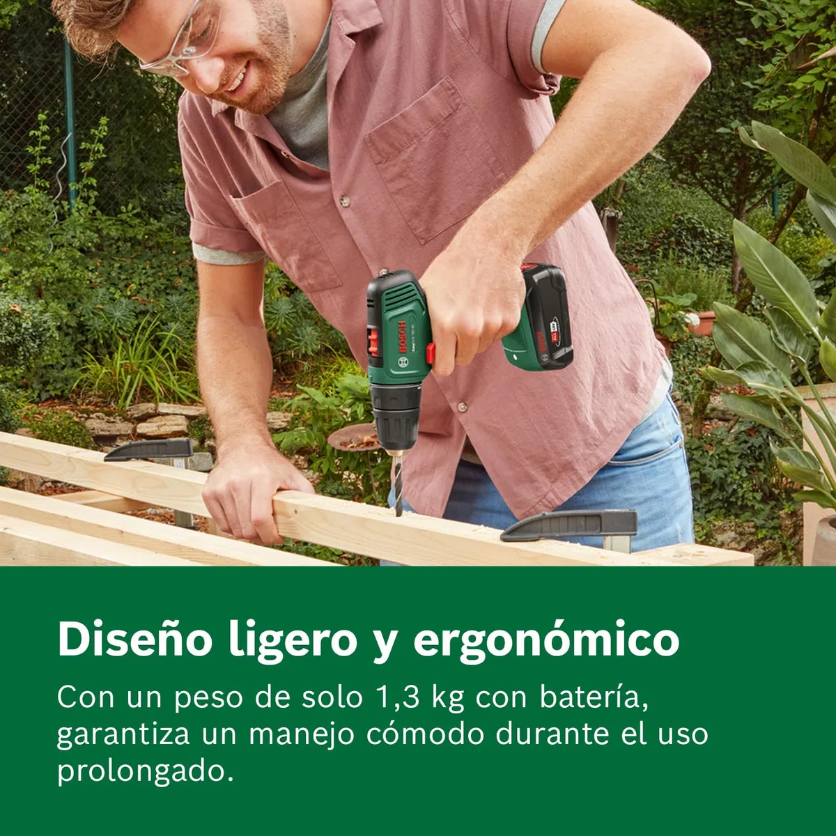 Bosch atornillador a batería EasyDrill 18V-40 (1 batería de 2,0 Ah, sistema de 18 V, en maletín de transporte)
