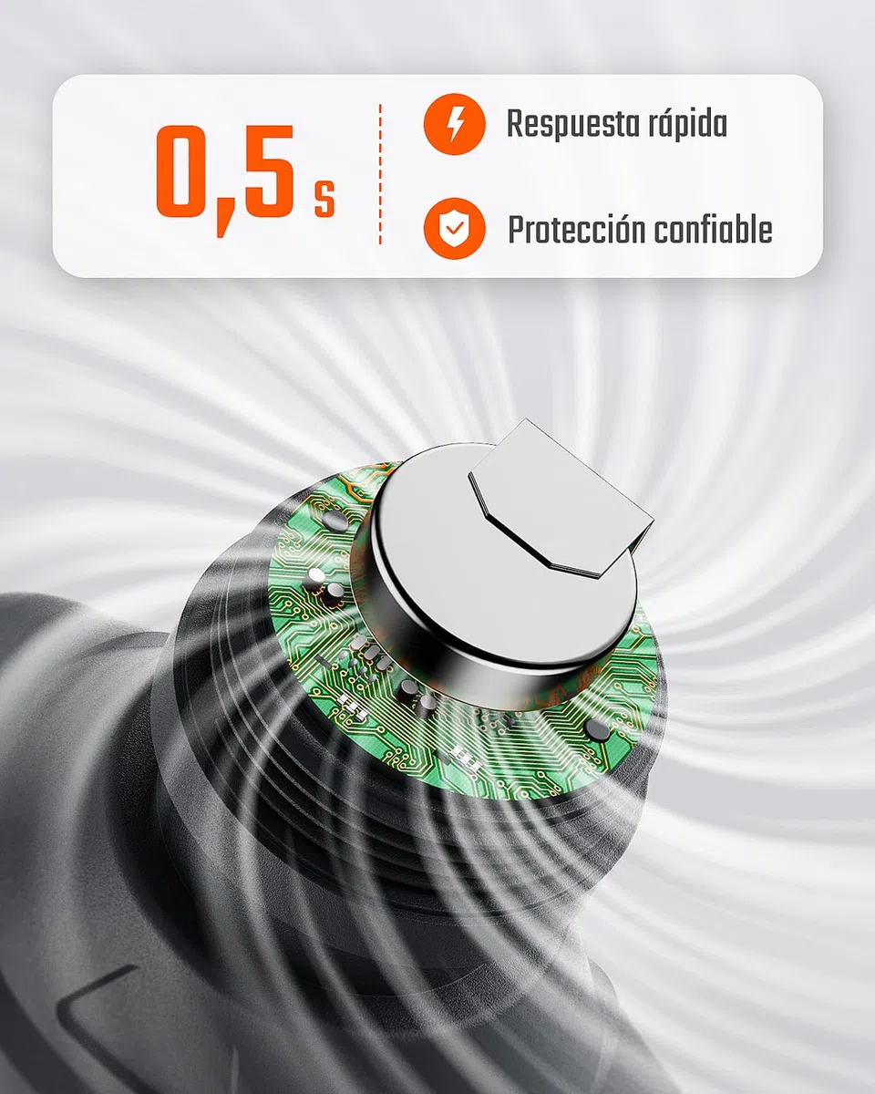 Detector de Monóxido de Carbono TopTes CT-300, Detector de CO con Alarma Visual y Sonora, 0-5000PPM, Alarma de CO, Pantalla LCD para Hogar, Coche, Camping y Viajes (Incluye 3 Pilas) - Naranja
