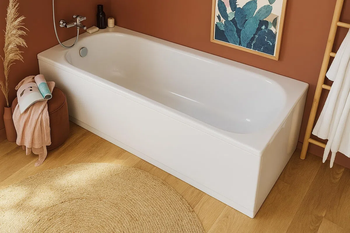 JACOB DELAFON Bañera de acero 160x70 cm rectangular PREVIRA Antideslizante Desagüe incluido Color Blanco Máxima higiene Fácil limpieza y mantenimiento E5P61G-00