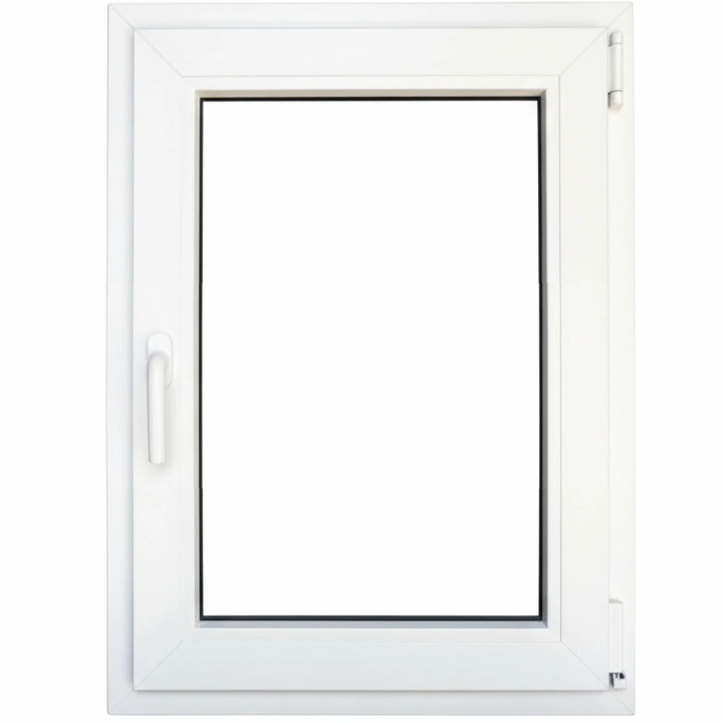 Ventana PVC Reforzada 600x700 Blanca | Oscilobatiente Derecha | Cristal Climalit Mate | Perfil Aluplast | Entrega 24/48h