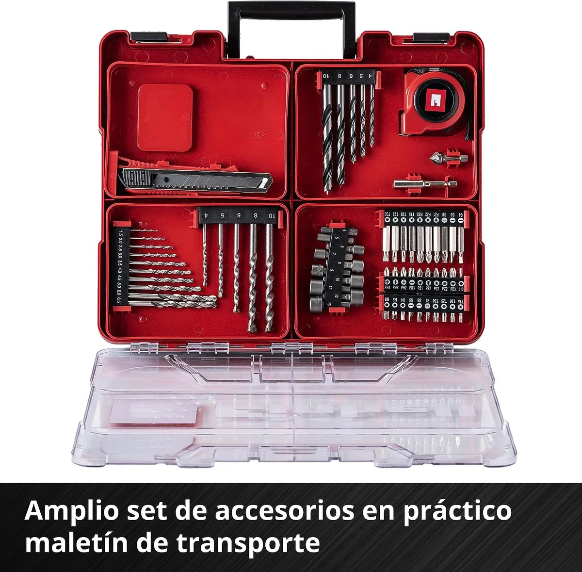 Einhell taladro atornillador percutor con batería TE-CD 18/40 Li-i +64 Power X-Change (iones de litio, 18 V, 40 Nm, electr. velocidad, máx. 24000 rpm, incl. 2x 2,0 Ah baterías, cargador y accesorios)