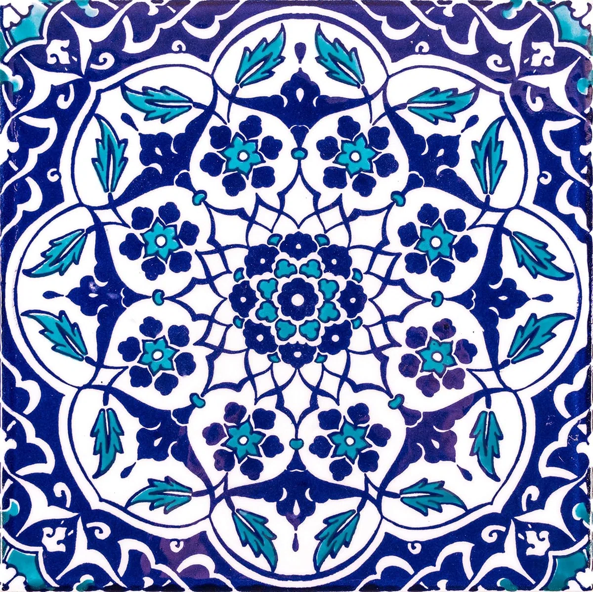 Coloridos azulejos turcos Iznik 20x20 0.48m2 paquete 12 piezas cerámica para cocina baño