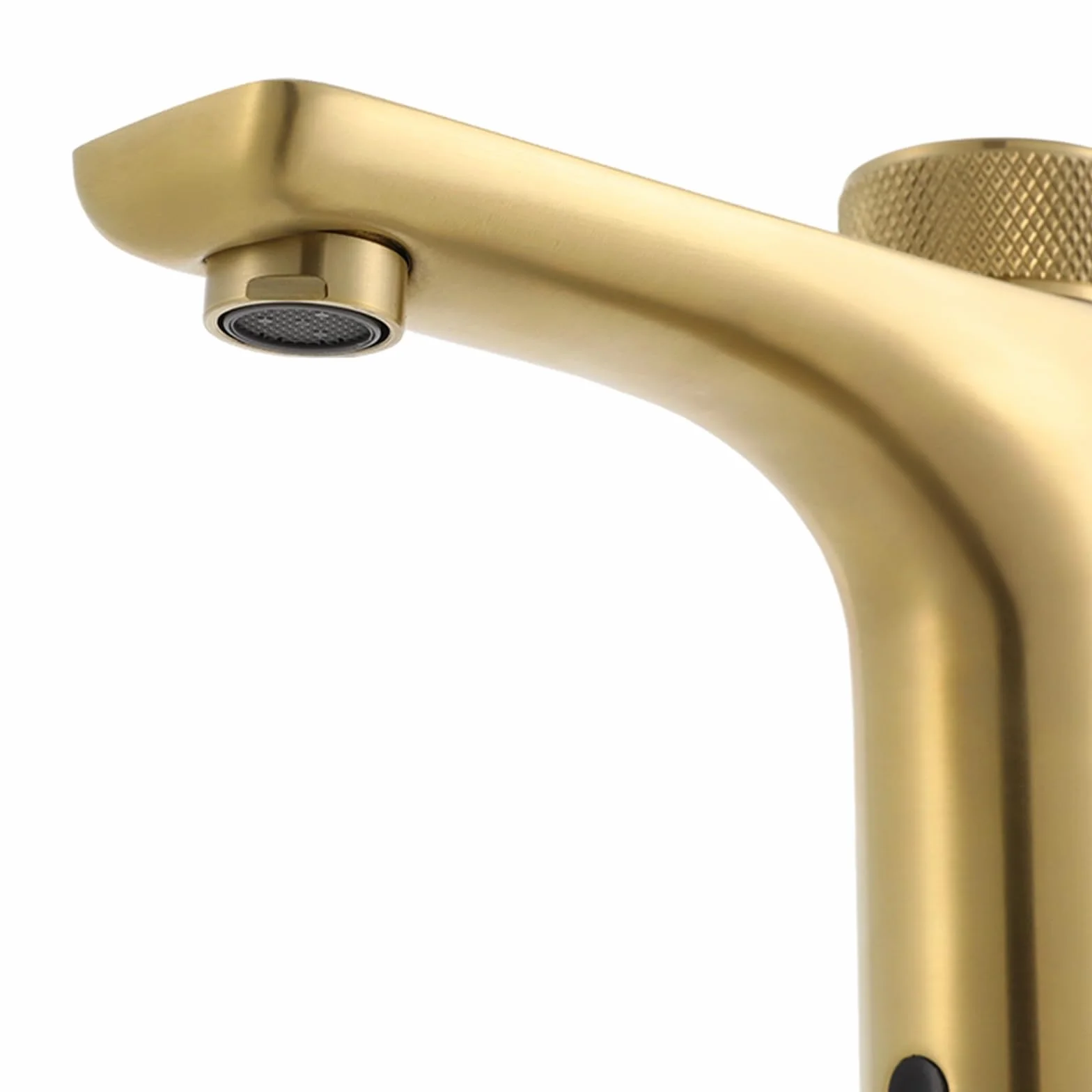 Grifo de baño con sensor, automático sin contacto, grifo de lavabo para lavabo, baño, cocina, lavabo de mano (dorado)