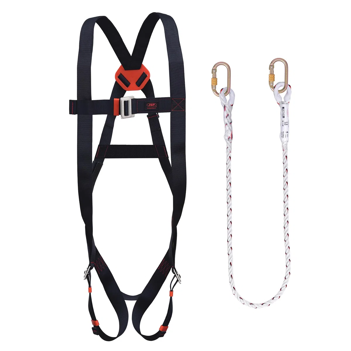 JSP SPARTAN Arnés Anticaídas y Elemento de Amarre EN 361 EN 354 - Negro - Talla Única