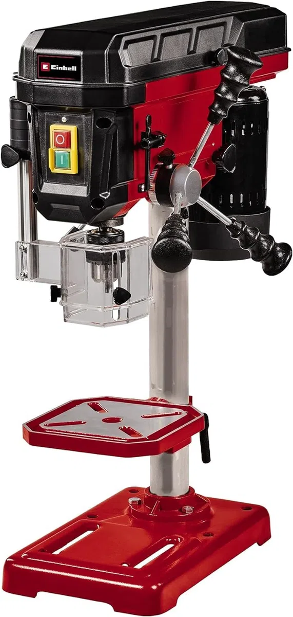 Einhell Taladradora de columna TC-BD 500 (500 W, hasta 2410 rpm, 9 niveles, profundidad máx. 50 mm, tope de profundidad ajustable, mesa de taladrado basculante/giratoria y regulable en altura)