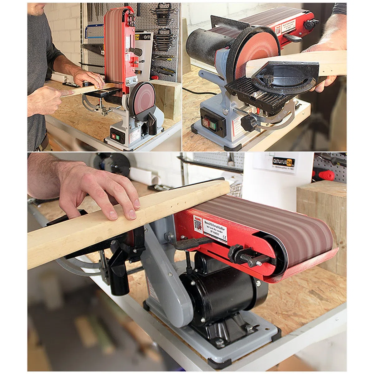 Holzmann Maschinen 1889855 BT46ECO_230V - Lijadora de banda y disco (350 W, 150 mm)