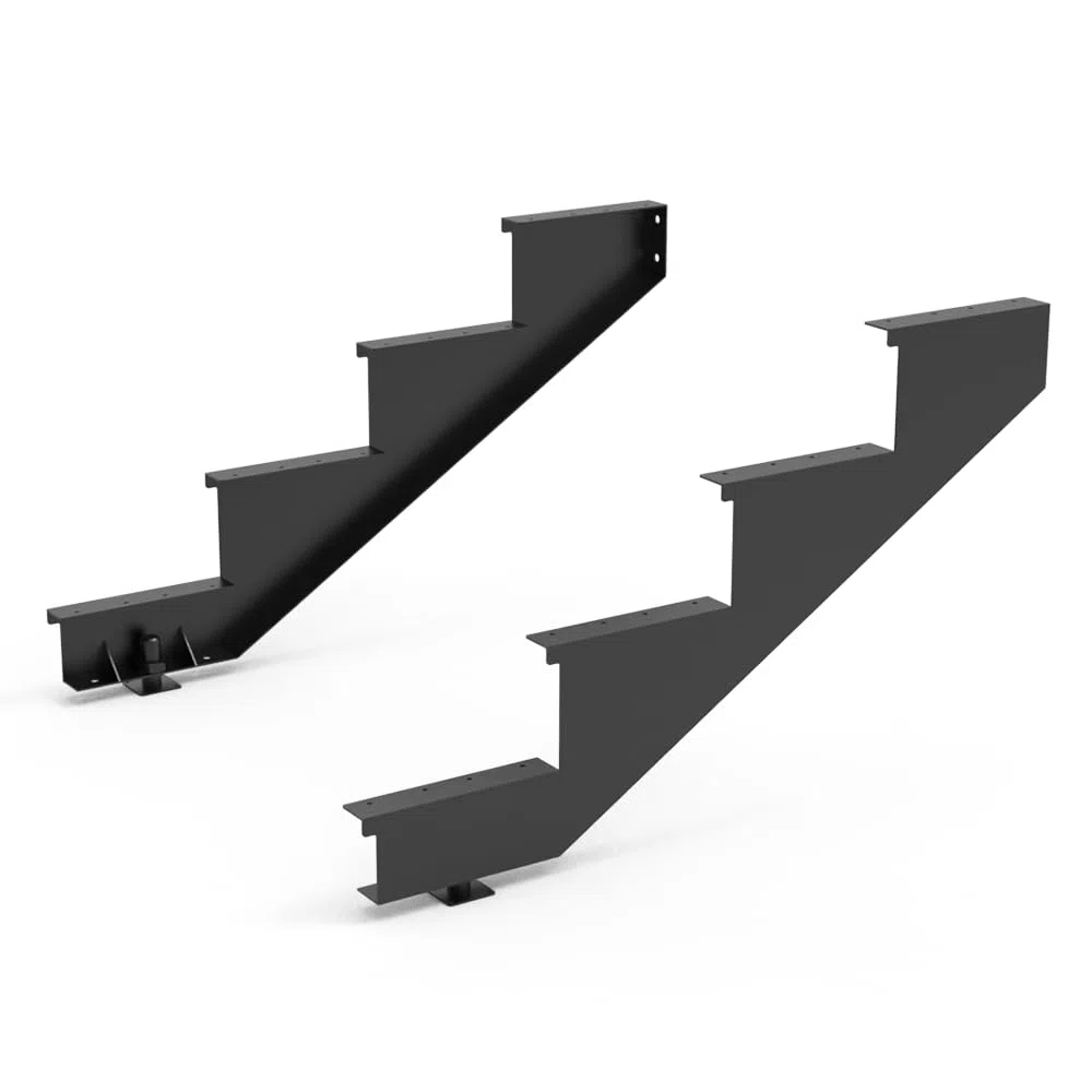 Escalera de 4 peldaños Porty. Estructura metálica para Montaje de Escalera Exterior de Cualquier tamaño para casa o terraza.