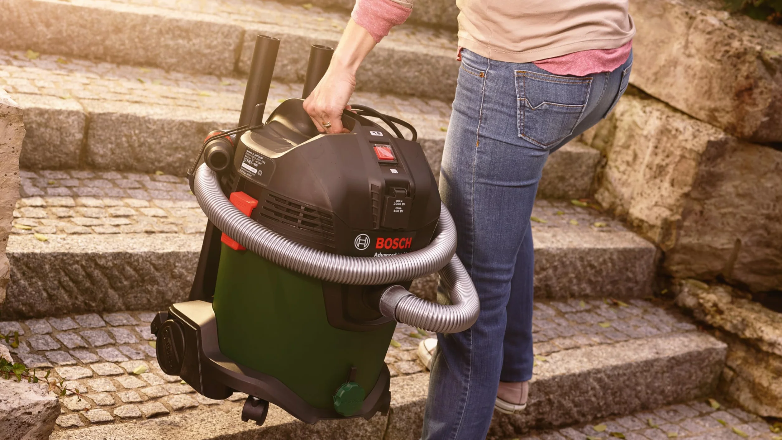 Bosch Aspirador en seco y húmedo AdvancedVac 20 (1200 vatios, Volumen de contenedor de 20 litros, en Caja)