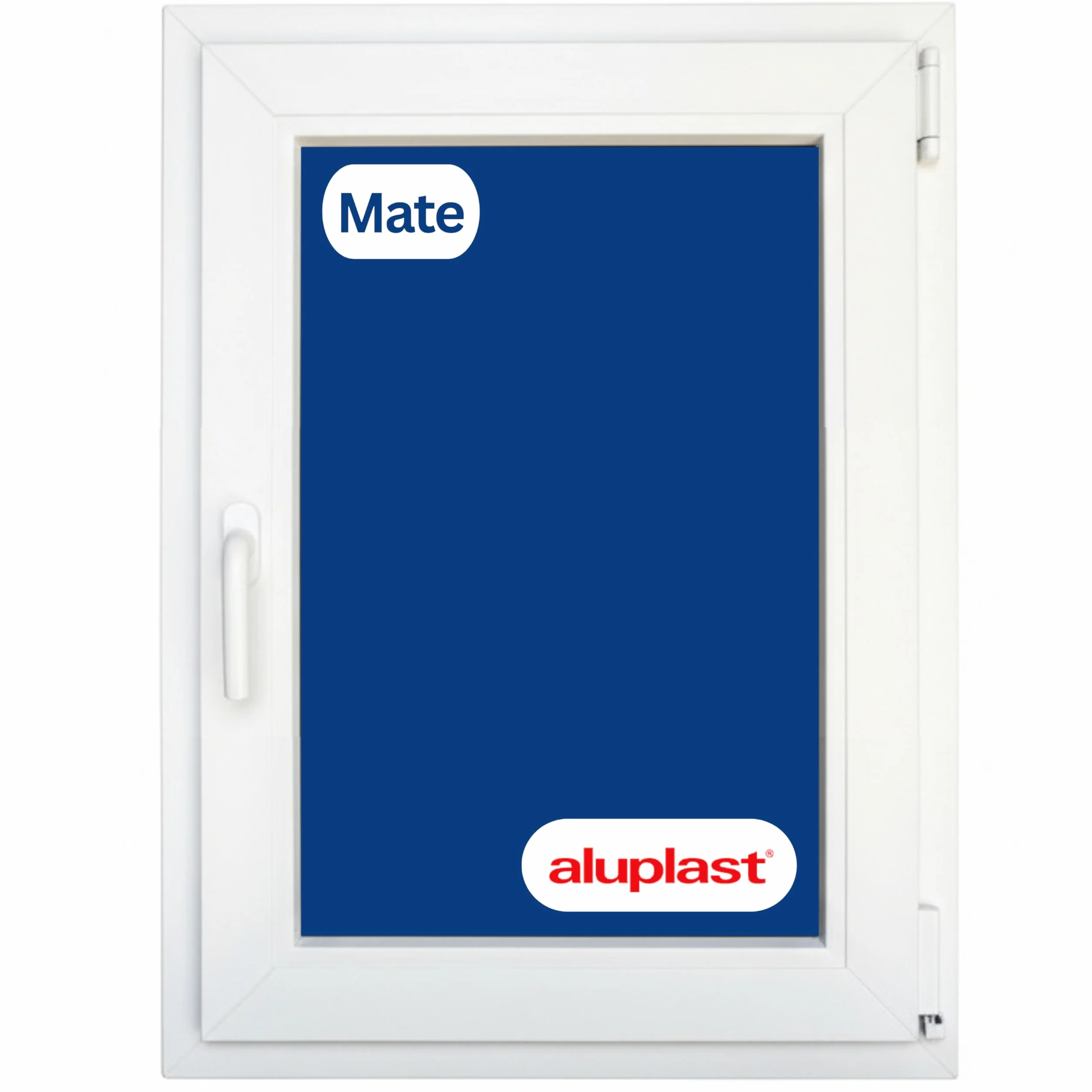 Ventana PVC Reforzada 600x700 Blanca | Oscilobatiente Derecha | Cristal Climalit Mate | Perfil Aluplast | Entrega 24/48h