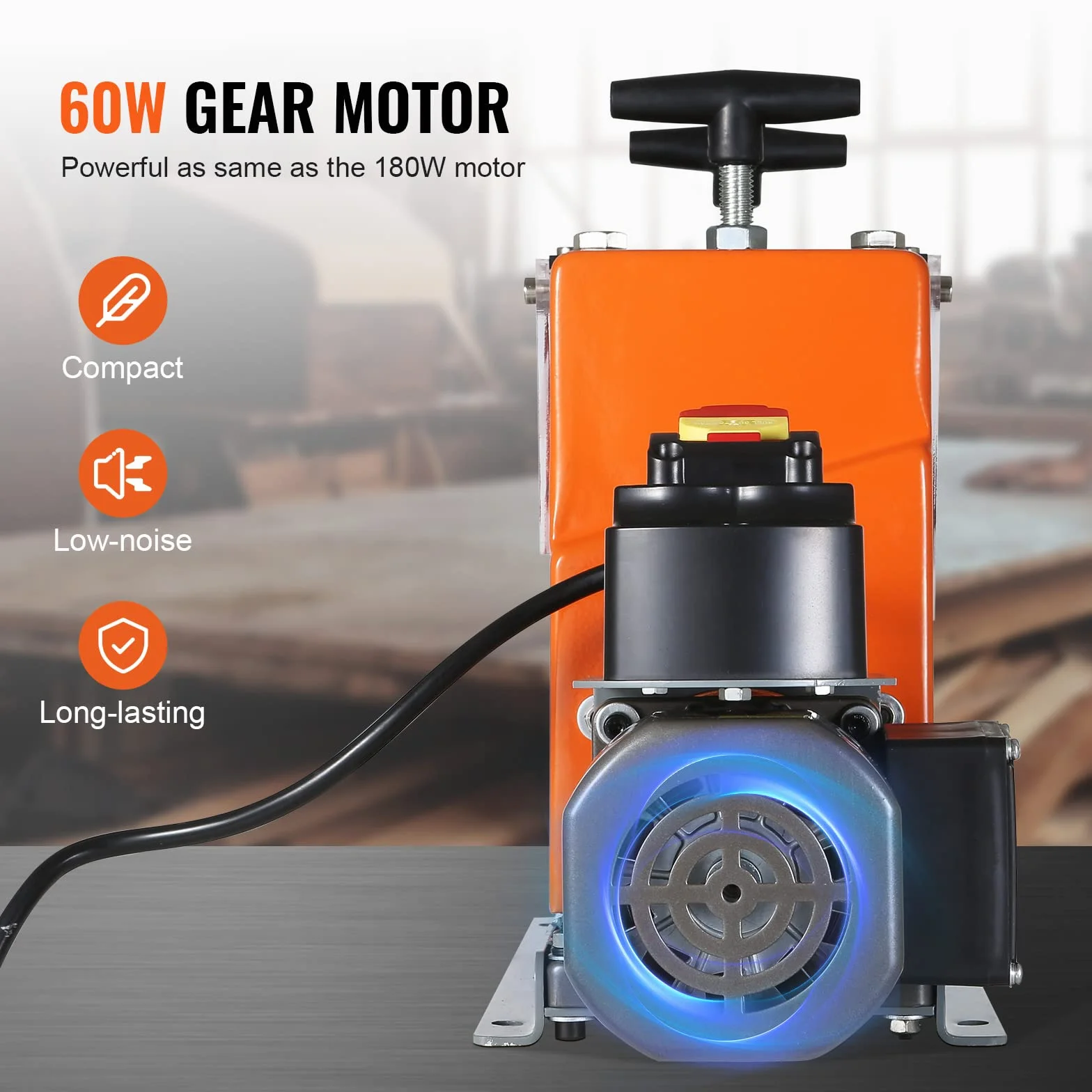 VEVOR Máquina Pelacables Automática de Hierro Fundido 60 W Pelacables Eléctrico Motorizado de 1,5-25 mm Pelacables con Referencia de Profundidad de Pelado Visible, 6 Canales Redondos y 1 Canal Plano