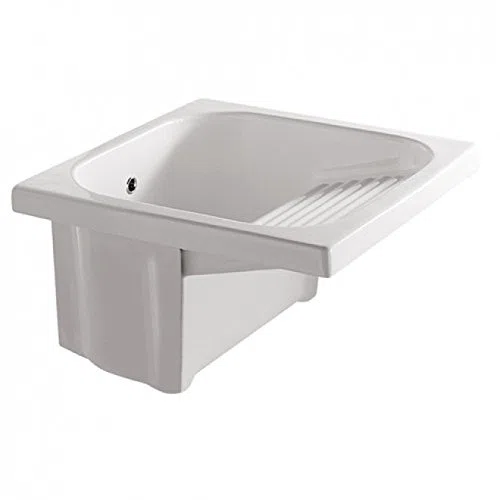 Galassia - Lavabo osiride 60 x 60 x (h) 40 cm avec essoreuse blanche