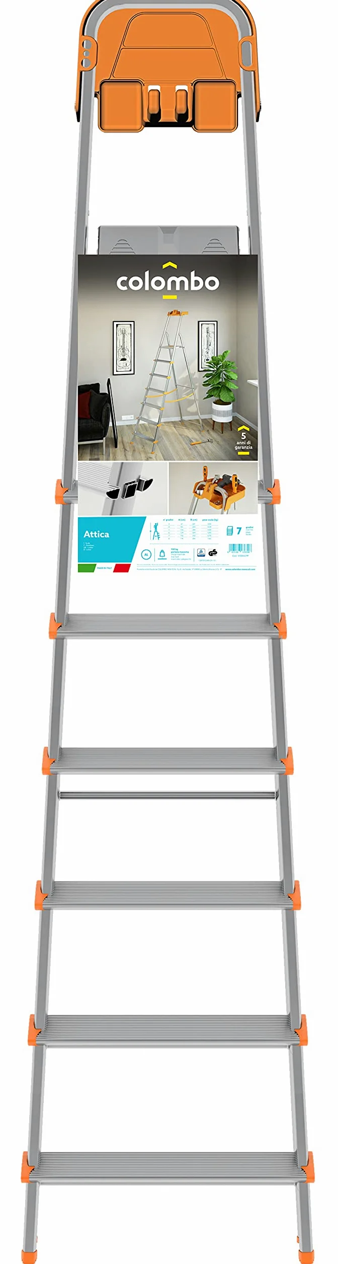 Colombo clm750070 escalera Attica, 7 peldaños