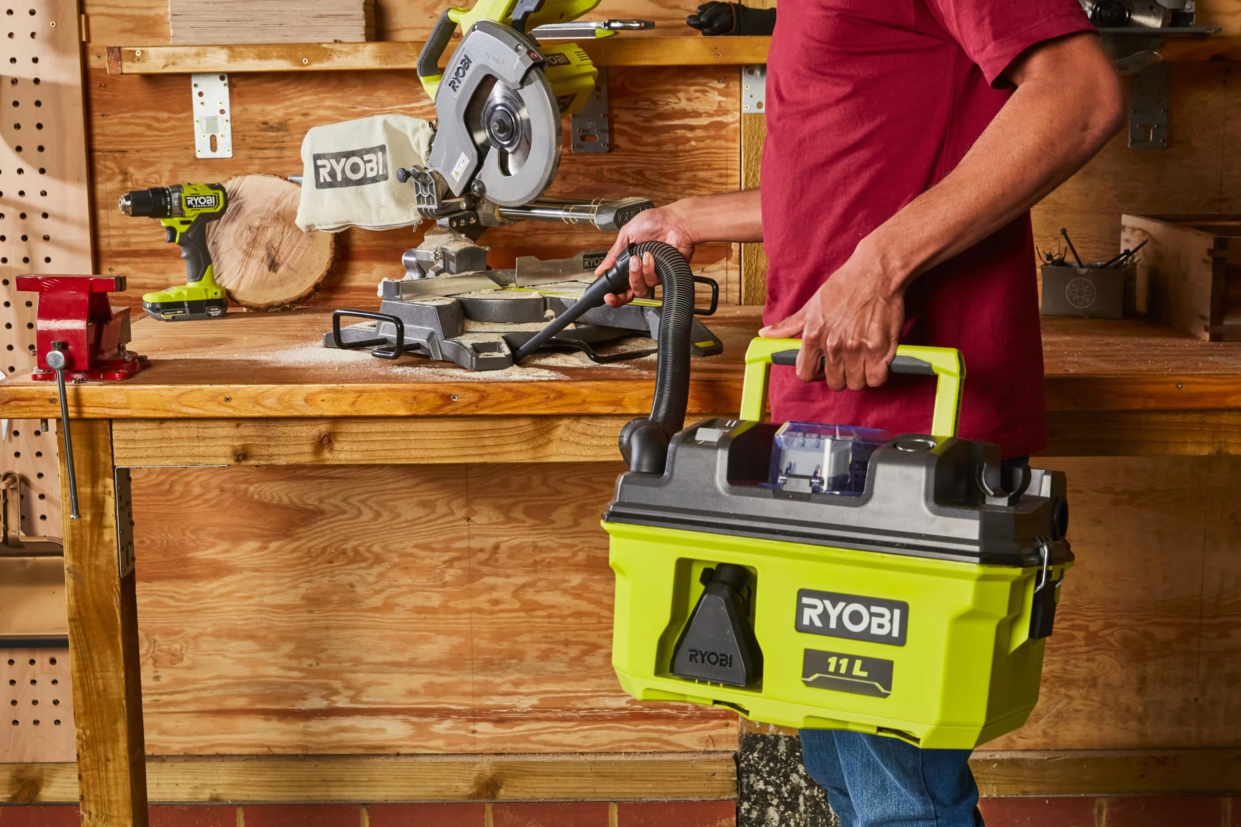 Ryobi RV1811-0 18V One+ Aspiradora inalámbrica en seco y húmedo/aspiradora de Proyecto (Herramienta Desnuda)
