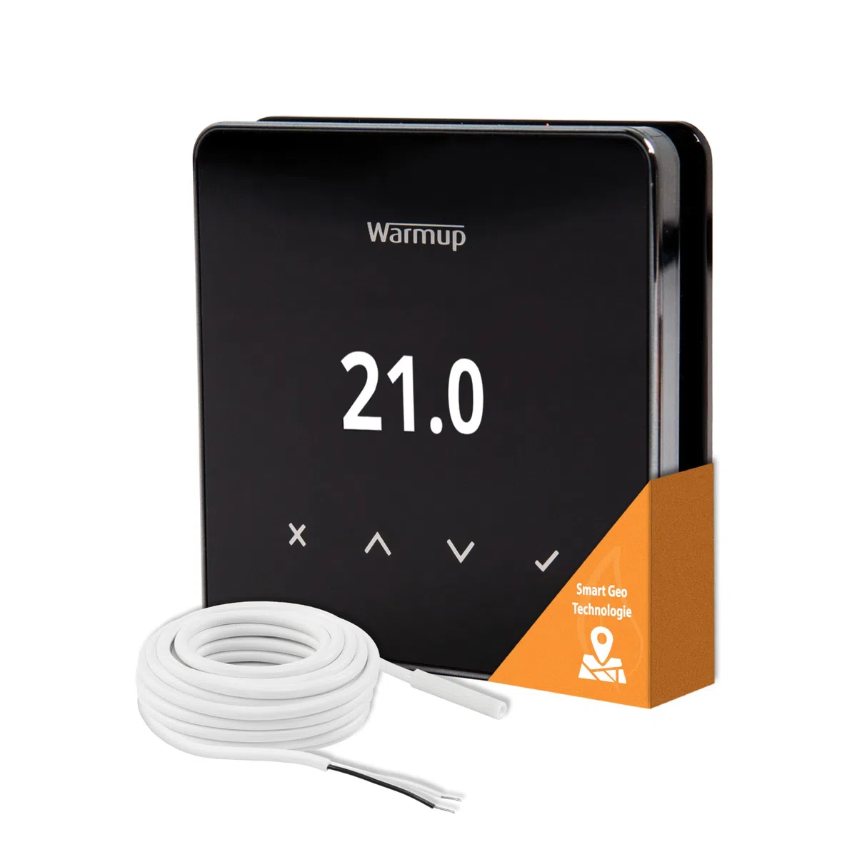 Mi-Heat Warmup Element Smart WiFi - Termostato para calefacción por suelo radiante, color negro