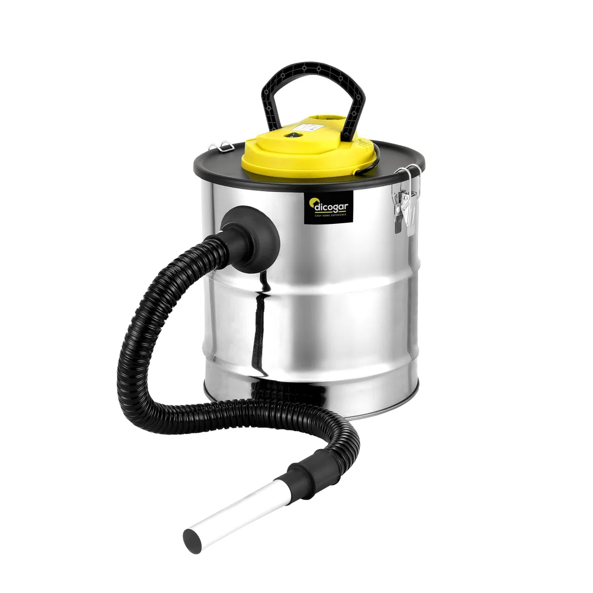 Aspirador de Cenizas - Chimenea, Pellet y Barbacoas - Potencia de 1.200W - Capacidad de 20 L - Fabricado en Acero Inoxidable - Incluye Manguera de 1m y Funda para Filtro - Función Soplador - Dicogar