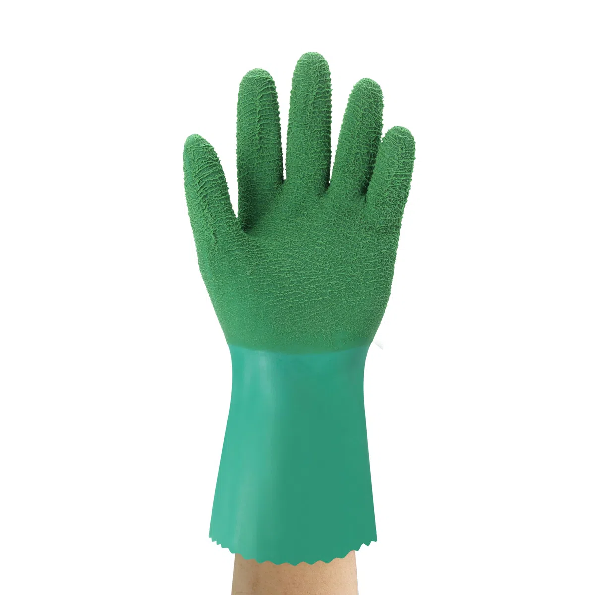 Ansell AlphaTec 16-650 Guantes de Trabajo Multiusos, Protección Mecánica, Verde, Talla M (12 Pares)